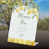 Moderne Wasserfarben Zitronen Citrus Mimosa Bar Si Sockelschild