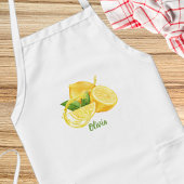 Moderne Wasserfarben-Zitronen, einfach, Personalis Lange Schürze