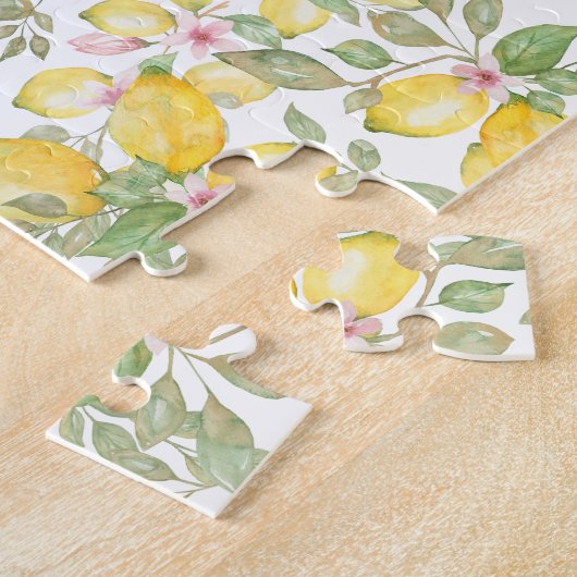 Moderne Wasserfarben Zitronenfrüchte Puzzle (Seite)