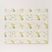 Moderne Wasserfarben Zitronenfrüchte Puzzle (Horizontal)