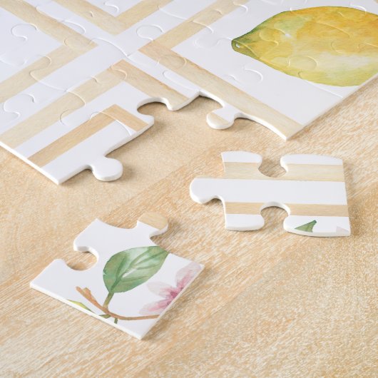 Moderne Wasserfarben Zitronenfrüchte Puzzle (Seite)