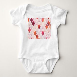 Moderne Wasserfarbenblätter, nahtloses Muster. Baby Strampler