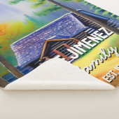 Moderne Wasserfarbenfall Blockhütte elegante Famil Sherpadecke (3/4)