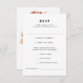 Moderne Wasserfarbenfallen Outdoorwald-Hochzeit RSVP Karte