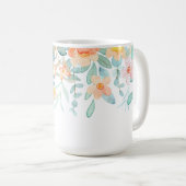 Moderne Wasserfarbenflora Girly Tropical Deco Kaffeetasse (VorderseiteRechts)