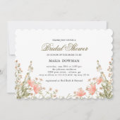 Moderne Wasserfarbenfrohe Blume Blumenstrauß Braut Einladung (Vorderseite)