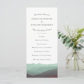 Moderne Wasserfarbengebirge Rackcard Programm (Stehend Vorderseite)