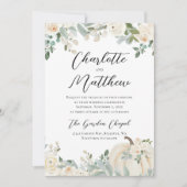 Moderne Wasserfarbenpumpenhochzeit Einladung (Vorderseite)