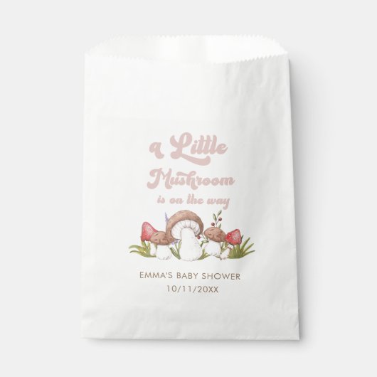 Moderne Wasserfarbenpuschroom Kinderdusche Gefalle Geschenktütchen (Vorderseite)