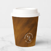 Moderne WasserfarbenWedding Gold ID816 Pappbecher (Vorderseite)