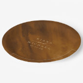 Moderne WasserfarbenWedding Gold ID816 Pappteller (Schrägansicht)