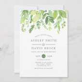 Moderne Wasserfarbenwelt Botanische Hochzeit Einladung (Vorderseite)