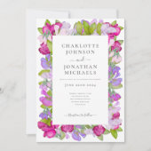 Moderne Wasserfarbenwelt Elegante Hochzeit Einladung (Vorderseite)