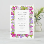 Moderne Wasserfarbenwelt Elegante Hochzeit Einladung (Stehend Vorderseite)