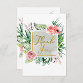 Moderne Wasserfarbenwelt Eleganter Chic Vielen Dan Dankeskarte (Vorne/Hinten)