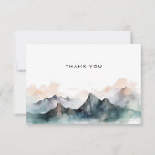Moderne Wasserfarbenwelt Hochzeit Dankeskarte (Vorderseite)