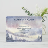 Moderne Wasserfarbenwelt Hochzeit Einladung (Stehend Vorderseite)