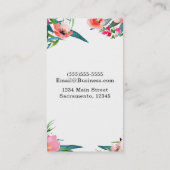 Moderne Wasserfarbenwelt Sommer Tropischer Chic Visitenkarte (Rückseite)