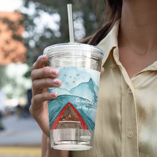 Moderne Wasserfarbenwelt - Weltangebot Acryltrinkbecher