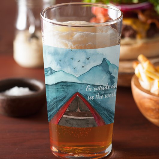 Moderne Wasserfarbenwelt - Weltangebot Glas