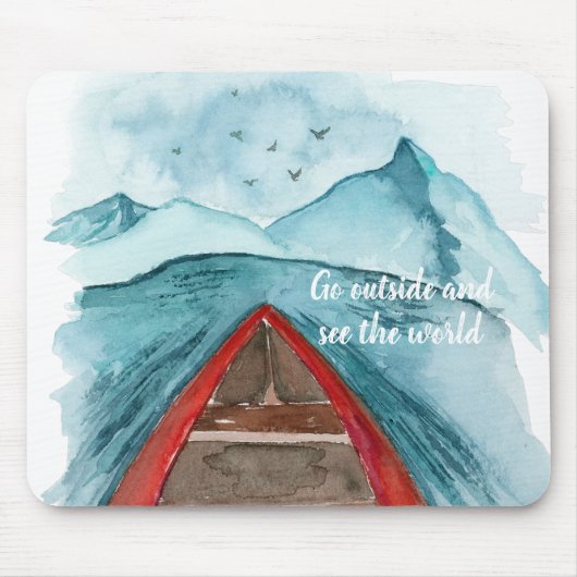 Moderne Wasserfarbenwelt - Weltangebot Mousepad (Vorne)