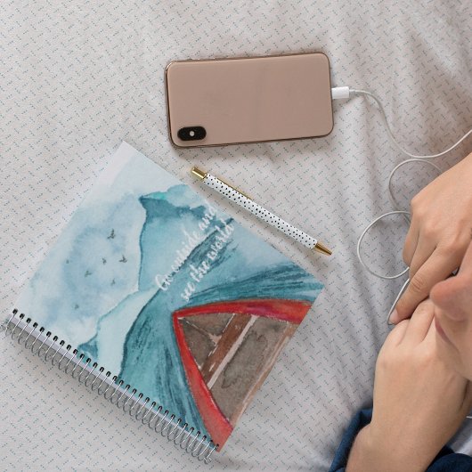 Moderne Wasserfarbenwelt - Weltangebot Notizblock