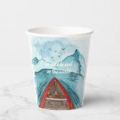 Moderne Wasserfarbenwelt - Weltangebot Pappbecher (Vorderseite)