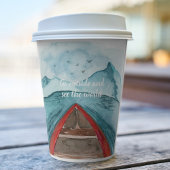 Moderne Wasserfarbenwelt - Weltangebot Pappbecher