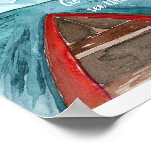 Moderne Wasserfarbenwelt - Weltangebot Poster (Ecke)