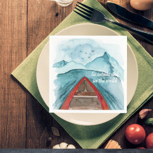 Moderne Wasserfarbenwelt - Weltangebot Serviette