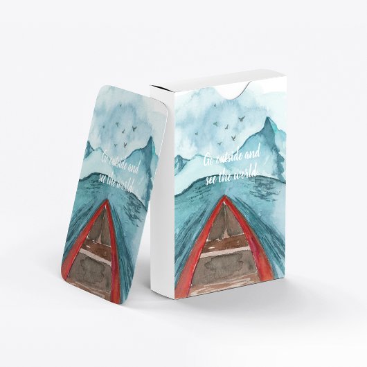 Moderne Wasserfarbenwelt - Weltangebot Spielkarten