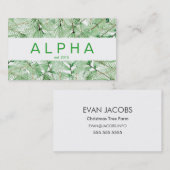 Moderne Wasserfarbenzweige Visitenkarte (Vorne/Hinten)