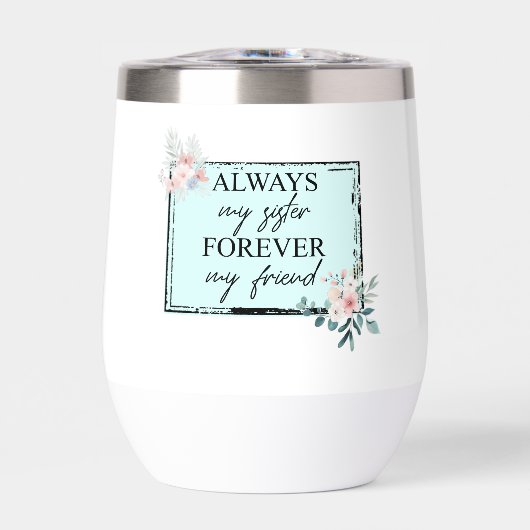 Moderne Wasserflasche "Immer meine Schwester" (Vorderseite)