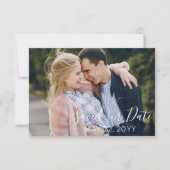 Moderne Wasserheizung im Blumengeflecht rettet das Save The Date (Vorderseite)