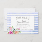 Moderne Wasserheizung im Blumengeflecht rettet das Save The Date (Rückseite)