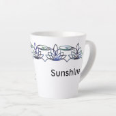 Moderne Wasserläufe Personalisierte Latte-Tasse Milchtasse (Rechte Ecke)