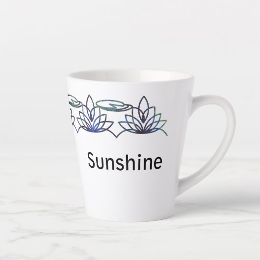 Moderne Wasserläufe Personalisierte Latte-Tasse Milchtasse (Rechts)