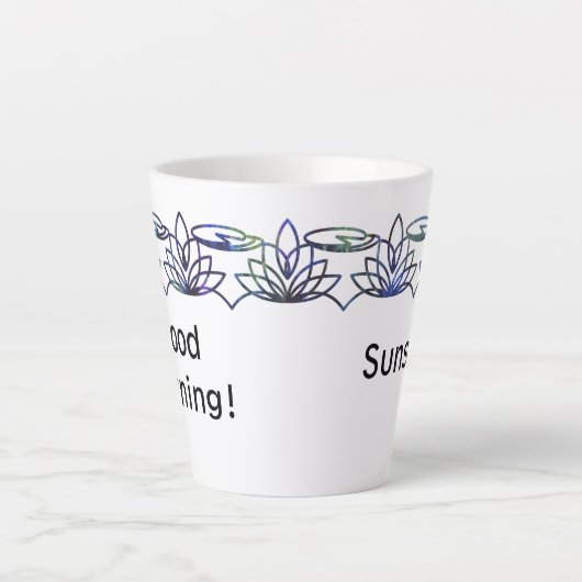 Moderne Wasserläufe Personalisierte Latte-Tasse Milchtasse (Vorderseite)