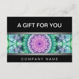 Moderne Wasserlilie Mandala Geschenkgutschein