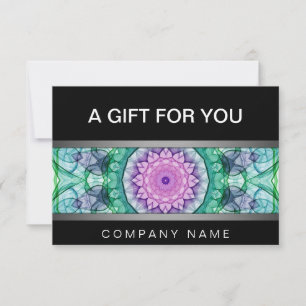 Moderne Wasserlilie Mandala Geschenkgutschein