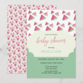 Moderne Wassermelone Aquarellbilder Einladung (Vorne/Hinten)