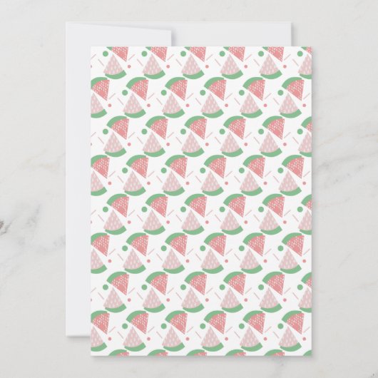 Moderne Wassermelone Kinderdusche Sprinkles Confet Einladung (Rückseite)