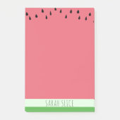 Moderne Wassermelone Niedlich Pink 4" x 6" Post it Post-it Klebezettel (Vorderseite)