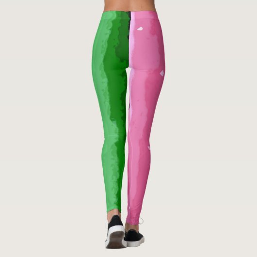 moderne Wassermelone Print Leggings (Rückseite)