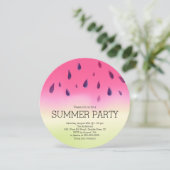 Moderne Wassermelone-Sommer GRILLEN Party Einladung (Stehend Vorderseite)