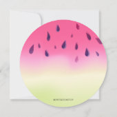 Moderne Wassermelone-Sommer GRILLEN Party Einladung (Rückseite)