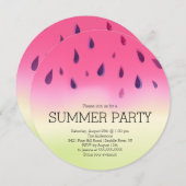 Moderne Wassermelone-Sommer GRILLEN Party Einladung (Vorne/Hinten)