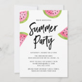 Moderne Wassermelone Sommermonate Party Einladung (Vorderseite)