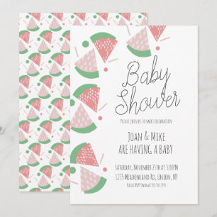Moderne Wassermelonen-Baby-Shower-Sprinkles-Confet Einladung
