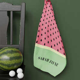 Moderne Wassermelonen Muster Rosa und Grün Golfhandtuch